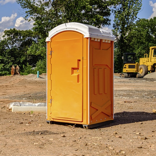 how often are the portable toilets cleaned and serviced during a rental period in Jamesport